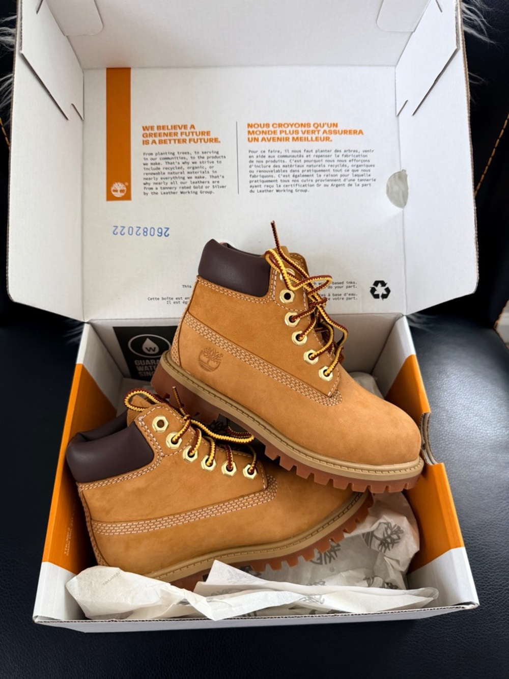 Timberland Premium 6IN Waterproof Boot Wheat Nubuk Brown Padded Collar Boots